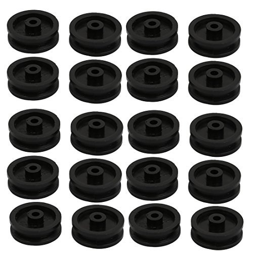 uxcell 20pcs 13mm Dia Plastic Belt Pulley Black for Black Horse RC Model Airplanes DIY