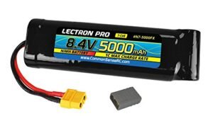 Common Sense RC Lectron Pro NiMH 8.4V (7-cell) 5000mAh Flat Pack with XT60 Connector + CSRC adapter for XT60 batteries to Traxxas vehicles