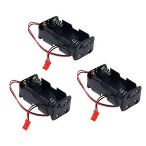 ShareGoo 3Pack 4 Cell AA Battery Container Case Holder for Biggest Nitro RC Truck JST Plug Receiver Compatible with HSP Redcat 1/8 1/10 Scale Models