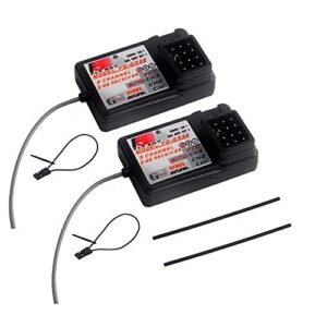 Flysky FS GR3E 2Pcs Long Range 2.4G 3CH Receiver for Hydroplane RC Boat Compatible with FS GT2 FS GT2B FS GT3B FS GT3C FZ IT4S