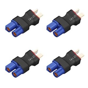 Yowoo 4 Pcs T Male Plug to EC3 Female Connector Plug Adapter for RC Lipo Battery Perfect for RC Hobbies San Diego