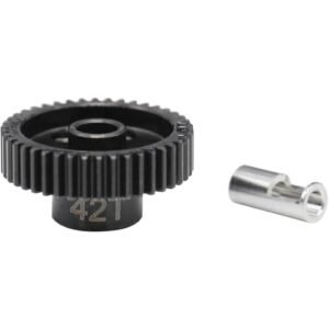 Hot Racing NSG842 42t Steel 48p Pinion Gear 5mm 1 8 for Hot Wheels Barbie RC SUV Stickers