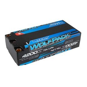 Team Associated 7.6V 4200mAh 2S 50C Wolfpack Shorty HV LiPo Battery with 5mm Sockets ASC27318