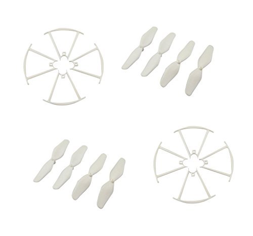 Fytoo Accessories 8PCS Protector and 8PCS Propeller Spare Parts for SYMA X20 X20W RC Helicopter