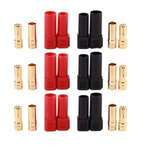 FLY RC 6 Pairs Amass XT150 Connector Adapter Set for Banana Hobby RC Cars 6mm Gold Banana Bullet Plug Connectors