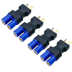 FLY RC 4 Pcs T Male Plug to EC3 Female Connector Plug Adapter Essential for RC Plane Enthusiasts Exploring Places to Fly RC Planes