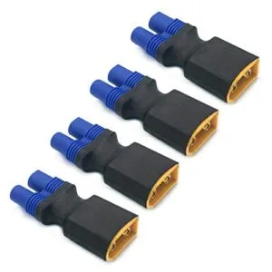 Fly RC XT60 to EC3 Adapter 4pcs Wireless Connector for NiMH RC Car Battery Charger ESC FPV Drone