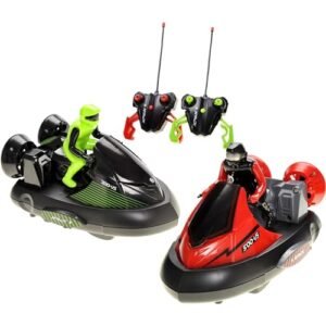 PowerTRC RC Jet Crash Compilation Bumper Cars for Kids 2 Player Set with Ejecting Drivers and Sound Effects