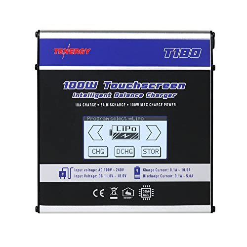 Tenergy T180 100W Balance Charger Discharger with RC Battery Connectors Guide for NiMH NiCd LiPo LiFe Packs
