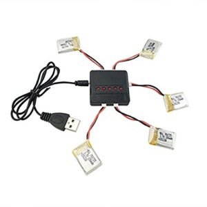 Fytoo 5Pcs 3.7V 150mAh Lipo Battery& 1pcs 5 in1 Battery Charger only for H8 Mini Quadcopter
