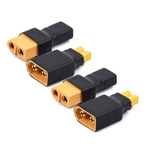 Readytosky XT30 to XT60 Connector Adapter No Wires RC LiPo Battery Connectors 4PCS Perfect for RC Willey Couches Sectional