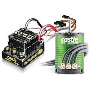 Castle Creations Sidewinder 4 Sensorless ESC and 1406 7700KV Brushless Motor Combo for 1/10 RC On Road Tires Vehicles
