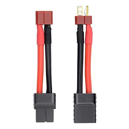 FLY RC 2pcs RC Lipo Battery Charger Conversion Cable Adapter Wire T Plug Male Female Connector for RC 18000 Battery Slash Rustler Stampede Bandit E Revo