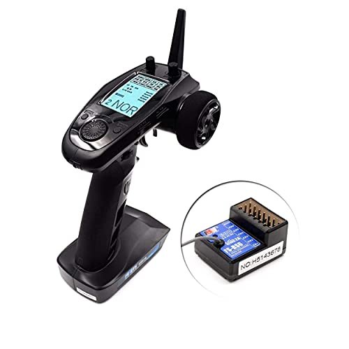 Flysky FS GT5 2.4GHz 6 Channel AFHDS RC Transmitter with FS BS6 Receiver for 6 Wheeler RC Car and Boat