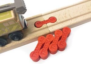 TrainLab T Bone RC Bumpers Dog Bone Train Track Adapter Connectors 5pcs Red