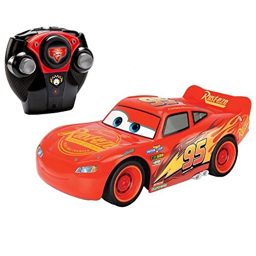 DICKIE TOYS Jada Toys Disney Pixar Cars 1/24 Lightning McQueen RC Radio Control Cars Remote Controlled Toy for Kids and Adults