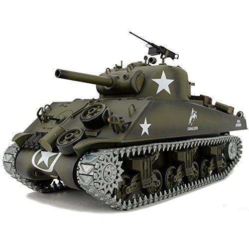 TK7 0 Edition 1 16 Scale 2 4ghz Radio Control RC Tank US M4A3 Sherman Model with 360 Degree Rotating Turret Steel Gear Gearbox and 3800mah Battery