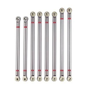 INJORA 313MM Wheelbase Link Rod for 1 10 RC Car Crawler Axial SCX10 Compatible with Anaconda RC Tires 8pcs lot Aluminum Alloy Grey