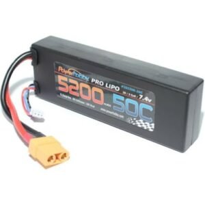 Power Hobby 2S520050C 5200 mAh 7.4V 2S 50C LiPo Battery with Hardwired XT90