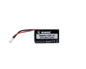 Rage R/C - 3.7V 1S 360mAh Lipo 25C LiPo Battery; Tempest 600, Super Cub MX