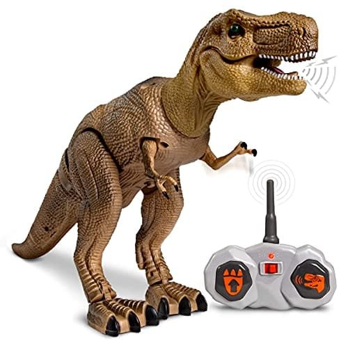 Discovery Kids RC T Rex Radio Controlled Action Dinosaur Toy with Roaring Sounds and Walking Movement for Boys and Girls Ages 6 and Up