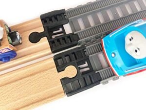 TrainLab RC and Thieves Essential Oils Compatible Adapters for Thomas Friends Trackmaster Gray 2014 and Wooden Railway Tracks 2pc Black
