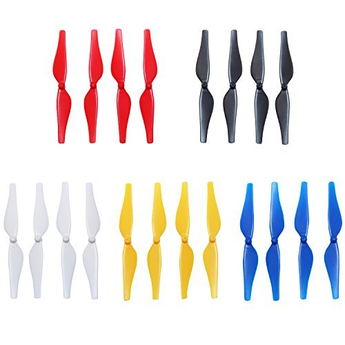 Anbee 5 Colors Propellers Blades for Tello and Tello EDU Drone Pack of 5 Set Red White Blue Black Yellow