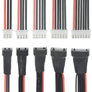 WMYCONGCONG 5 PCS 2S 3S 4S 5S 6S Battery Balance Charger Extension Wire Cable for LiPo Battery Balance Charging 200mm 22AWG