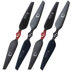 XOAR F 15 Jet RC Carbon Fiber Folding Propellers 1550 CW CCW 2 Pairs 15 Inch 2 Blade Premium CF Foldable Props for DJI Inspire 2