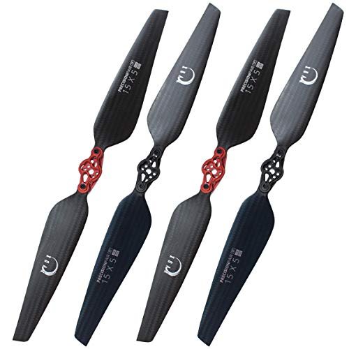 XOAR F 15 Jet RC Carbon Fiber Folding Propellers 1550 CW CCW 2 Pairs 15 Inch 2 Blade Premium CF Foldable Props for DJI Inspire 2