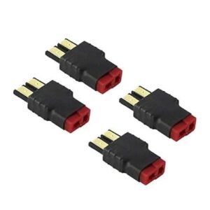 Fly RC 4pcs T Plug RC Lipo Battery Connector Adapter for RC Plane STL Free Models Compatible with Slash Rustler Stampede Bandit E Revo NiCd NiMH Battery