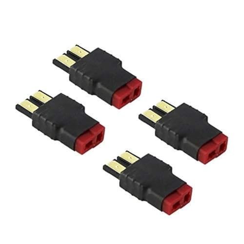 Fly RC 4pcs T Plug RC Lipo Battery Connector Adapter for RC Plane STL Free Models Compatible with Slash Rustler Stampede Bandit E Revo NiCd NiMH Battery