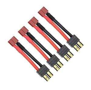 FLY RC 4pcs T Female Plug RC Lipo Battery Charger Cable for Ape Escape RC Car Slash Rustler Stampede Bandit E Revo
