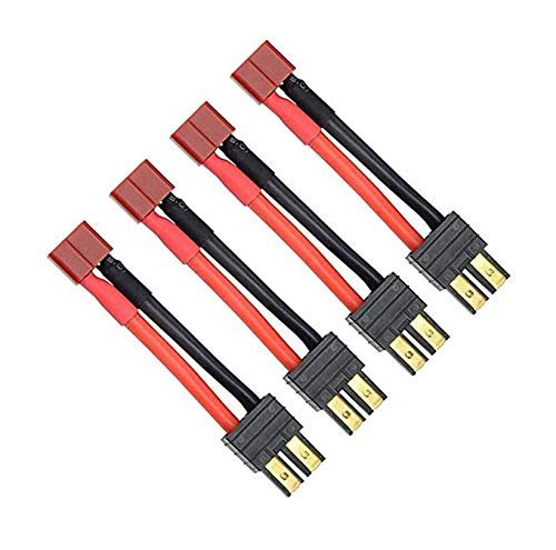 FLY RC 4pcs T Female Plug RC Lipo Battery Charger Cable for Ape Escape RC Car Slash Rustler Stampede Bandit E Revo