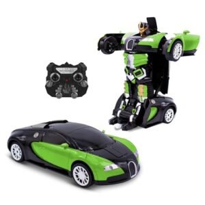 Family Smiles RC Family Lawyers Transforming Robot RC Car Toys for Boys 8 13 Remote Control Gift Green