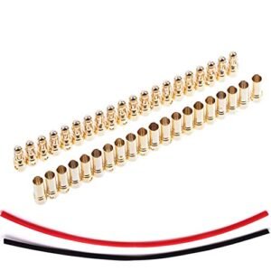 JFtech 20 Pairs 3 5mm Gold Bullet Banana Connector Plug Male Female for VTOL V 22 Osprey RC Model at Banana Hobby
