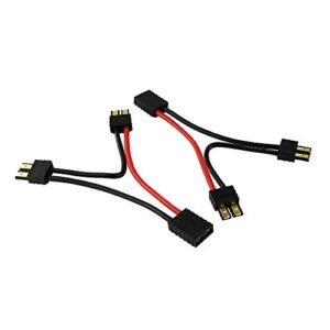 OliYin 2pcs TRX 2 Male to 1 Female Series 3.93inch 14awg Connector Adapter the Best Way to Store RC Lipo Batteries Pack of 2