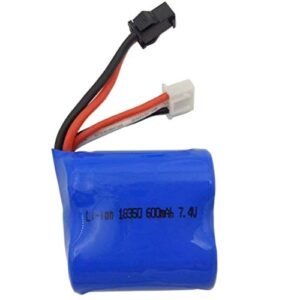 Haktoys 7.4V 600mAh Rechargeable Li ion Battery for Blitz RC Works Planes and Compatible RC Hobby Products