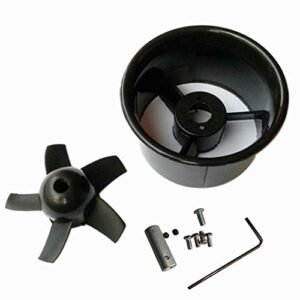 JFtech 64mm Duct Fan Unit 5 Blade Propeller Kit for RC Jet Boat Kit