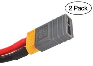 Common Sense RC Gray Adapters 2 Pack XT60 Battery Connectors for RC Vehicles