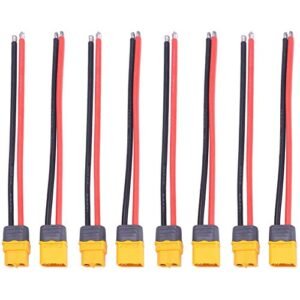 Onyehn 4 Pairs XT60H Plug Male Female Connector with 150mm 12AWG Silicon Wire for RC Lipo Battery FPV Racing Drone