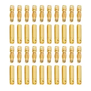 FLY RC 20 Pairs 4mm Banana Bullet Connector Plug Male Female RC Battery Connector Types for ESC Motor
