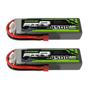 OVONIC 3S Lipo Battery 50C 4500mAh 11.1V for RC Truck Comparison Dean-Style T Connector 2 Packs