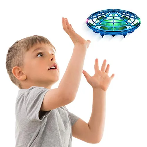 Force1 Scoot Hand Operated Mini Helicopter UFO RC Drone for Kids and Adults with Motion Sensor LED Lights Rechargeable Indoor Flying Toy