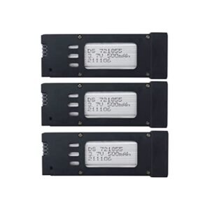 Sea Jump 3PCS 3.7V 500mAh Lithium Battery Compatible with E58 S168 JY019 Quadcopter Drone Spare Parts