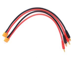 Padarsey 2 Pack XT60 to 4.0 Banana Plug RC Battery Charge Cable 12awg Silicone Wire 30cm for Custom Lexus RC