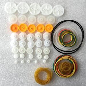 Gosono Pulley Combination Package Wheel Group for RC Car DIY Robots and Science Experiments