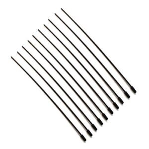 HobbyCrawler 10pcs Plastic Multi Color Antenna Tube with Cap for RC Hobby Boats and Remote Control Vehicles 2.4ghz Receiver 1/5 1/8 1/10 Model Car Spare Parts Black