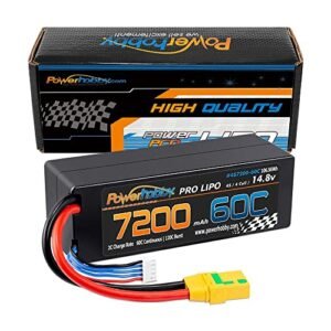 PowerHobby 4S 14.8V 7200mAh 60C 120C Lipo Battery with XT90 Plug Hard Case