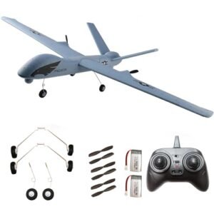 Predator DIY RC Plane with 660mm Wingspan 2.4Ghz 2 Channels Remote Control Airplane for Beginners Includes 2 Batteries and 3 Axis Gyro